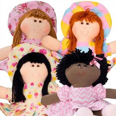 Kit 4 Boneca De Pano 30cm Antialérgica Pronta Entrega Vários Modelos