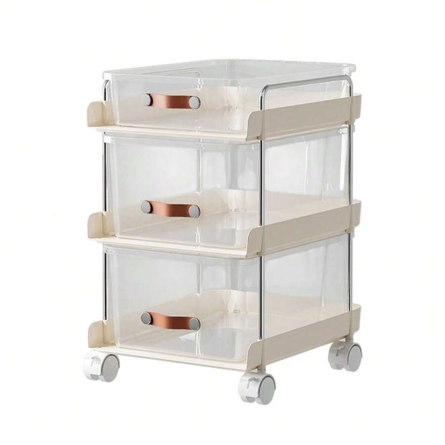 Estante Organizador 3 Niveles Con Ruedas Multifuncional - Blanco - Ver 1