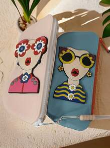 1 pieza Bolsa de gafas de silicona multicolor para almacenamiento, equipada con asa colgante, adecuada para viajes y uso portátil. Resistente al agua y a los golpes, diseñada para mantener las gafas y las gafas de natación libres de polvo. Ceremonia de revelación, perfecta para vacaciones, bodas y fiestas, regalo perfecto para colegas, amigos y familiares, vuelta al colegio