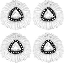 4 Pack EasyWring Spin Mop Head Replacement - Mop Replace Head Compatible With O Cedar, Microfiber Spin Mop Refills, Mop Replacements Easy Cleaning Spinning Head, Spin Mop Refill For Floor Cleaning