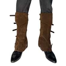 1 pereche de huse pentru cizme medievale din piele, stil Steampunk, pentru Halloween