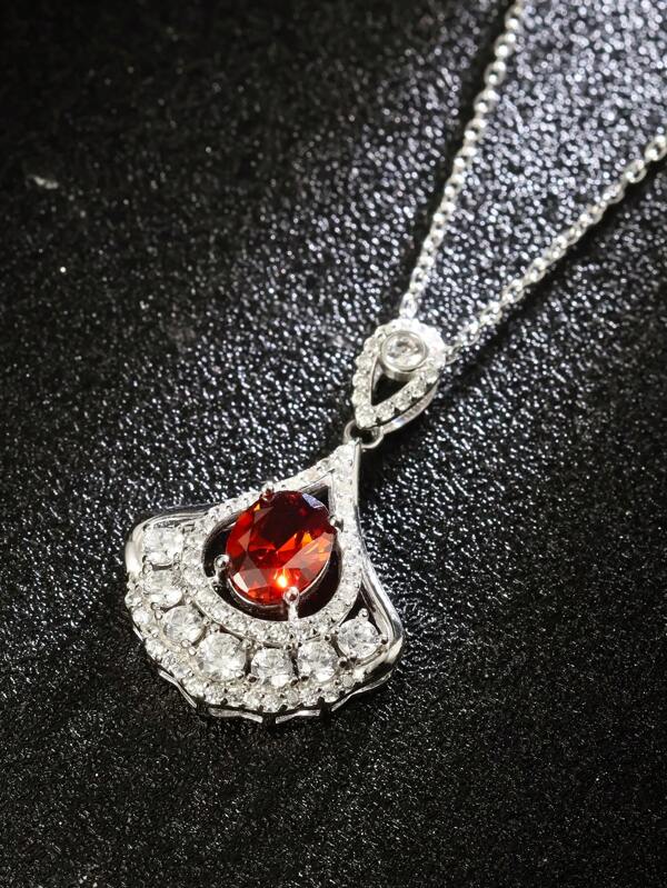 1pc Luxury S925 Sterling Silver Pendant Necklace With Emerald Green Peacock Pendant And 5A Grade Cubic Zirconia, Suitable For Festival, Birthday, And Valentine's Day Gifts