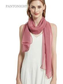 2025PANTONIGHT Long Chiffon Sheer Scarf For Womens - 071 Mauve - View 2