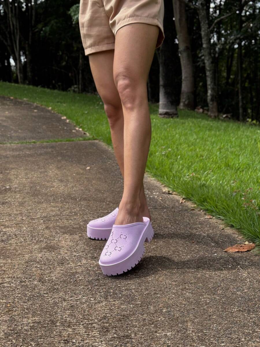 Sandals Slippers Comfortable Women's Comfortable Elegant Party Holiday Sporty Elegant Neutral Openwork / Cut-Out - 紫色 - 查看 1