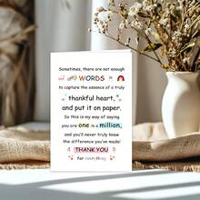 1pc Heartfelt Thank You Card (12cm X 17cm), Premium Paper, Thank Teachers, Mentors, Educators, Colleagues, Suitable For Appreciation, Graduation, Teachers' Day, Retirement, School - Capture The Genuine Gratitude