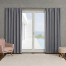 Luxury Blackout Curtain 4 And 5m X 2.80m For Swiss Track Max – Blackout Cuts Off Light For Living Room And Bedroom - Dark Grey - View 2