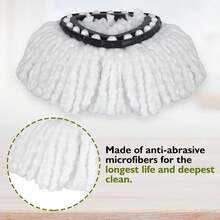 4 Pack EasyWring Spin Mop Head Replacement - Mop Replace Head Compatible With O Cedar, Microfiber Spin Mop Refills, Mop Replacements Easy Cleaning Spinning Head, Spin Mop Refill For Floor Cleaning