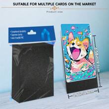 300 Stück 66*91mm Standard MTG Kartenhüllen (PP-Material), geeignet für 63*88mm große Brettspielkarten, Sammelkarten, TCG-Karten, Sportarten-Karten, matte schwarze Rückseite, perfekt zum Mischen - geeignet für Familienpartys, Spiele, Sammlungsschutz