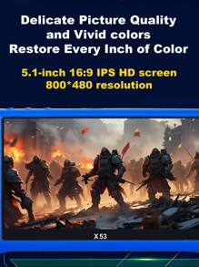 1pc Multi-Functional Game Handheld Built-In 7000 Retro Single-Player Games 10 Emulators GBA/FC Comes With A Large 5.1-Inch IPS HD Screen Support Connecting TV PSP Horizontal Arcade Adult Handheld Handheld Game Console Support Game Archive E-Book Recording Picture Music Video Gift For Husband Boyfriend Holiday Or Birthday Gift