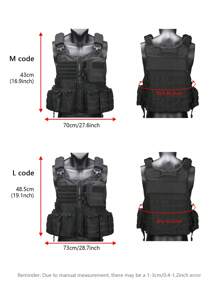 Rapidly Detachable Double-Row Triple Accessory Bag Hunting Vest, Breathable Honeycomb Design, Hidden Large Storage Space On The Back, Strong Expandable Function, Suitable For Hunting, Training, Outdoor Survival