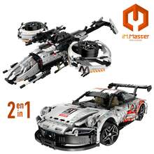 IM.Master Juego de construcción coche deportivo transformable en nave espacial, 1551 piezas, escala 1:10, modelo detallado de ensamblaje, ruedas móviles, ideal para coleccionistas y niños a partir de 6 años, set STEM educativo de ingeniería ✅ Entrega 24/48h a España (península) - Negro - Ver 2