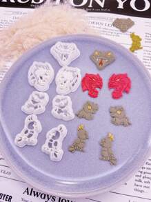 Animal Series Clay Cutters | Jewelry Making Kits | Cheetah/Bird/Snake/Dinosaur Clay Cutter | Heart Shape Polymer Clay Cutters For Jewelry Making | Clay Tools | Polymer Clay Supply | Clay Mold