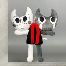 Dandy's World Pebble Vee Rodger Flutter 动漫游戏世界毛绒玩具，复活节家庭派对装饰，毛绒玩偶礼物，适合游戏爱好者，儿童礼物，生日装饰，家居装饰