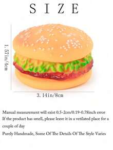 Happy Dog Toys, Squeaking Dog Toys With Sound Emitting Devices, Happy Companion Toys For Small, Medium, And Large Dogs Such As Golden Retrievers, And Creative Pet Dog Toys With 3 Pieceshamburger Packages For Teeth Cleaning, Interactive Training, And Sofa Stop Loss. - Multicolor - View 2