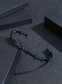 1pc Knot Style Good Quality Man Fashionable Popular Copper Material Jewelry Punk Hip Hop Street Accessories Men Bracelet For Jewelry Gift & A Stylish Look
