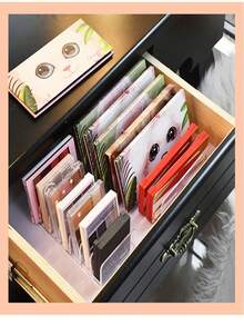 1 Conjunto Estante de Armazenamento de Paleta de Sombras Grandes e Pequenas, Caixa de Pó Transparente, Organizador de Maquiagem Compartimento de Gaveta de Mesa, Novo Estilo