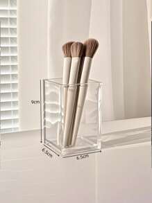 Adjustable Clear Acrylic Makeup Brush Holder With Compartments – Expandable Cosmetic Organizer For Vanity, Countertop Storage Box With Multiple Slots, Ideal Birthday Or Valentine'S Gift, Makeup Brushes