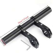 1pc Multi-Functional Bicycle Extension Rack, Dual Bar Aluminum Alloy Flashlight Speedometer Light Dock Holder Bicycle Accessories
