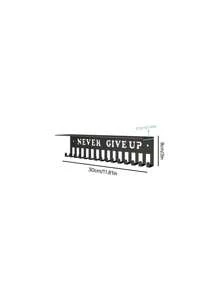 15-Hook Medal Display Rack, Medal Hanger Rack, Never Give Up, Steel Wall Mount Frame For Over 90 Medals, Medal Display Rack For Running Competitions