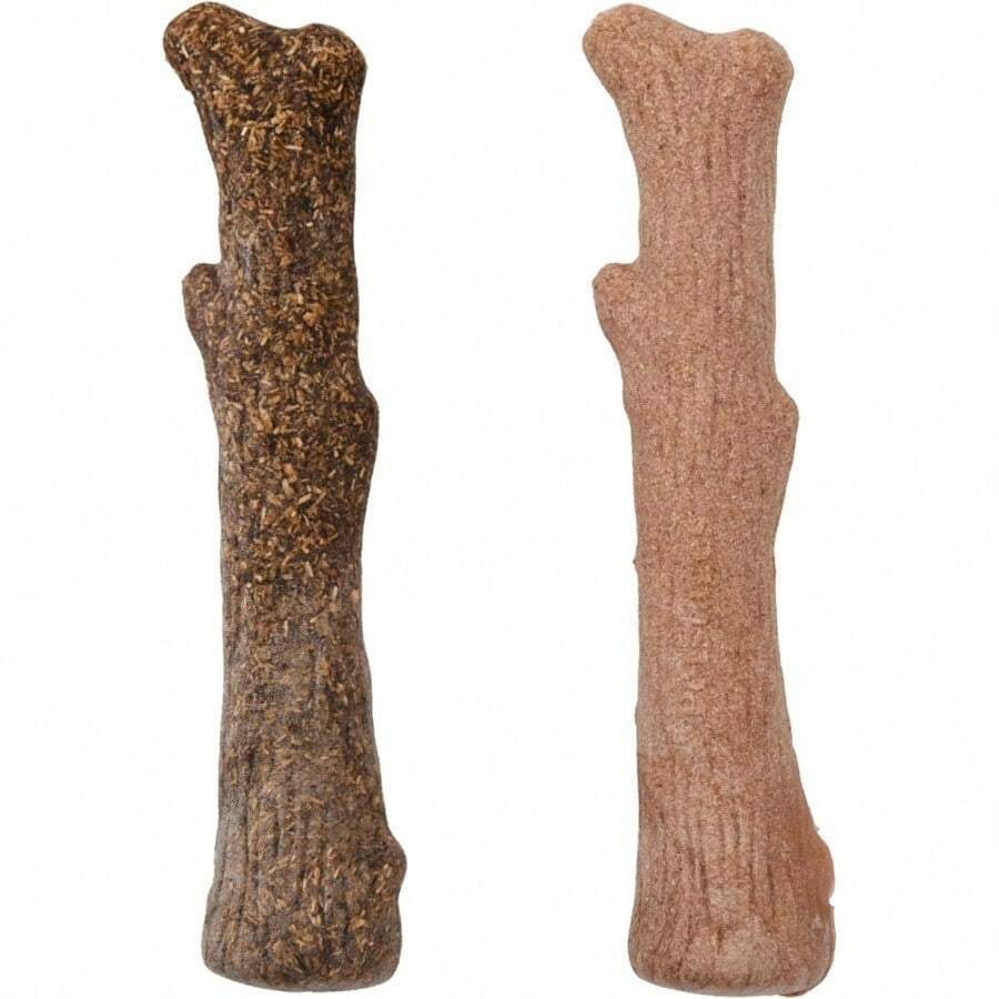 Dogwood Wood Durable Dog Chew Toys Real Wood Calming Hemp 2Pack Medium - 山茱萸鎮靜(2 件裝) - 查看 1