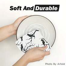 2er-Set Geschirrtücher mit Schwarz-Krähen-Muster für Halloween, hochsaugfähige Geschirrtücher, ideal für Kochen, Backen, Küche und Badezimmer - Verschiedenfarbig - Übersicht 10