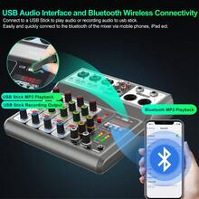 Aveek 5-Channel  – Bluetooth Streaming, USB Recording & Studio Effects For Live Sound & Podcasting - 黑色 - 查看 4