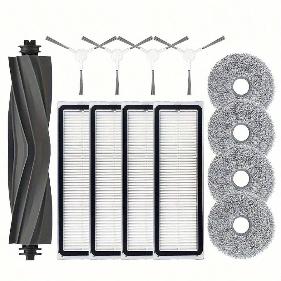 1 套 Dreame L10 系列机器人吸尘器配件套件 - 兼容 L10 Prime/L10s Pro/L10 Pro，包含 2 个 HEPA 过滤器、2 个主刷、6 块拖把布 - 塑料和布地板附件套装 - 彩色 - 查看 1