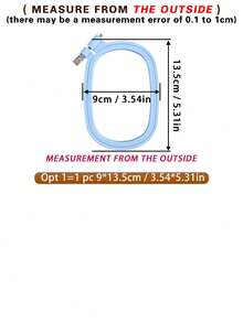 1 件矩形多色 DIY 刺绣箍，采用优质 ABS 材料制成，带有凹槽设计，可牢固固定刺绣面料，适用于万圣节、圣诞节装饰、书桌、床头、手机钥匙扣、包包挂件、汽车吊坠，适合儿童和成人刺绣工艺品