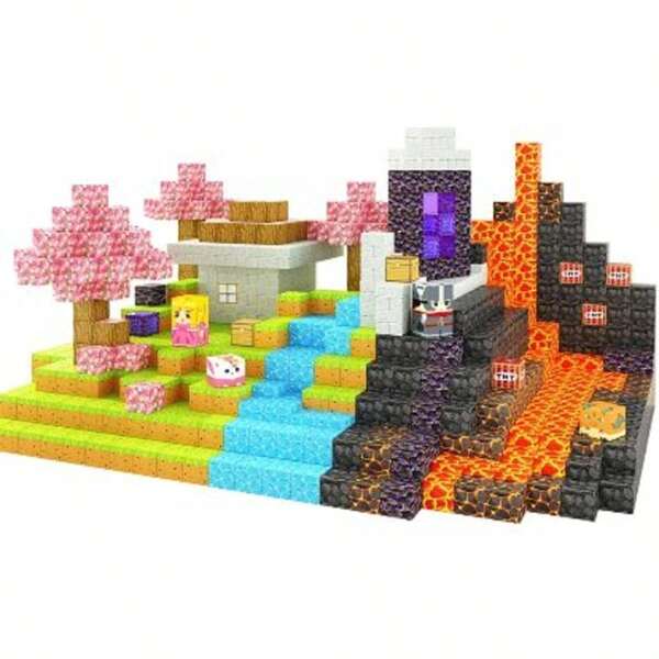 Magnetic Building Tiles Princess Knight Magnetic Building Blocks Set, Suitable For Children 3+ Years Old, DIY Model, Best Montessori Sensory Toy For Kids
