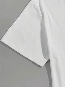 A V-Neck T-Shirt For Women That Covers The Buttocks, Fashionable And Practical - 白色 - 查看 3