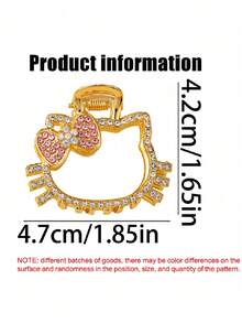 Sanrio Sanrio Hello Kitty Hair Clip Cartoon Rhinestone Hair Claw Clip Kawaii Kitty Cat Hairpin Back Head Hair Non Slip For Face Wash Spa Makeup Decorative Accessories Stylish Hair Grips For Thick Hair(Some Parts May Be Random) Fall Winter Hair Accessories For Women For Vacation Outfits Woman Elegant Hair Clutch