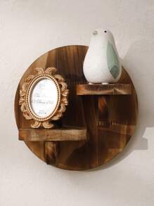 1 Stück Boho Holz Wandhänger Vase, Wohnzimmer Deko schwebender Blumenhalter Ständer