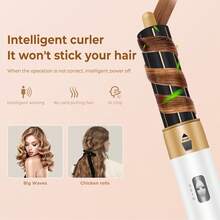ATOPSKINS 1000W Air Styler 5 In 1 Hair Styler Set With 320 Millions Negative Ionic Hot Air Styler With Hair Dryer Brush, Hair Dryer Curler, Auto Curling Wands, Air Stylers For Women