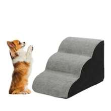 1pc Pet Ladder For Small/Medium Dogs & Cats, Suitable For Bed/Sofa, Removable & Washable - Apricot - View 5