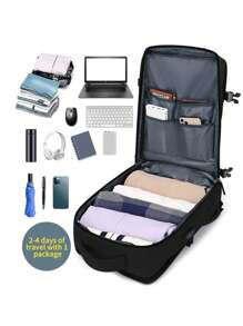 2Pcs/Set: Large Capacity Backpack And Chest Bag, Suitable For Men, Short-Distance Travel And Tourism In Summer. Multiple Compartments Can Hold Shoes, Multifunctional Backpack With Sports Chest Bag, Suitable For Business Trip, Travel, Camping. Nylon Solid Color Simple Backpack With Laptop Compartment, High Cost Performance. Cabin Carry On Bag, Airline Approved Travel Essentials