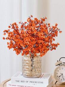 10/6PCS Artificial Autumn Baby's Breath Flower Bouquets. Modern-Style Artificial Flower Bundles Suitable For Autumn Home Decor, Fake Plants, Fall Decorations, Room Decor, Desk Decor, Bedroom Decor, Garden Decor, And Indoor Decoration Items.