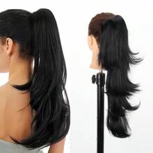 Synthetic Claw Clip Ponytail Hair Extensions Long Wavy Pony Tail False Hair For Women Horse