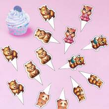 25 Pieces Of Capybara Birthday Decorations, Capybara Themed Cake And Cupcake Decorations, 7 Unique Designs Of Capybara Cake Decorations, Capybara Enthusiast Birthday Party Supplies, Shower Celebration Activities, Birthday Cake Decorations