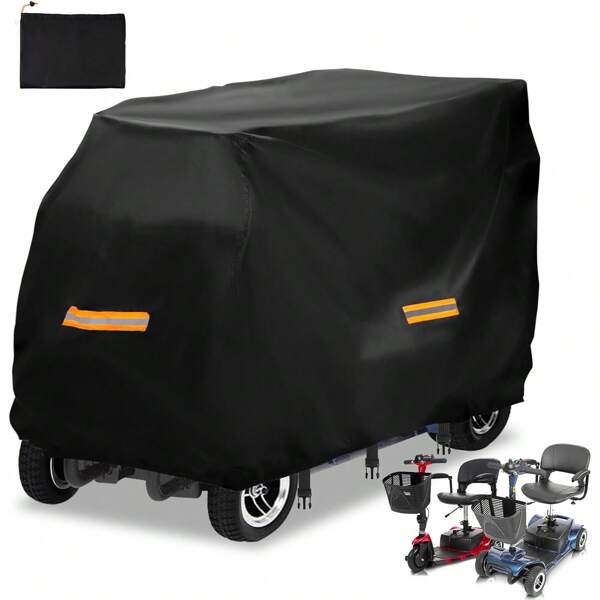 VECOO VECOO Upgraded Oxford Cloth Folding Electric Scooter Storage Cover, SRIMIT Heavy Duty 420D Oxford Fabric Electric Scooter Protective Cover, UV-Resistant, Durable, With Reflective Strips And 3 Buckles