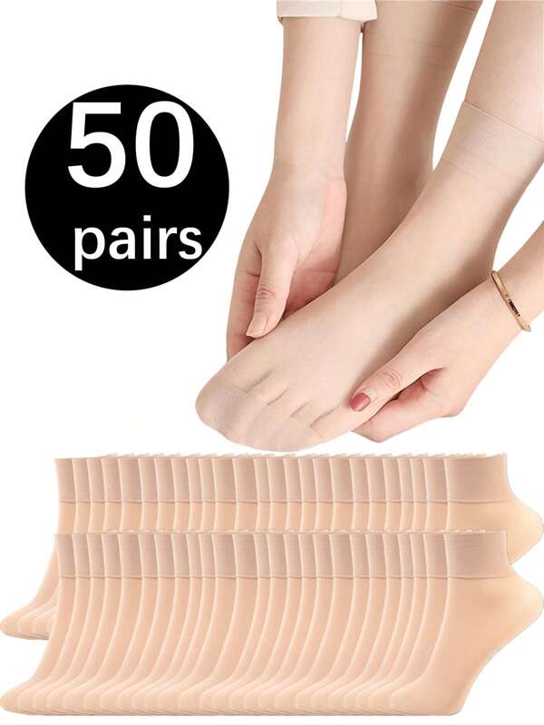 20/10/5 Pairs Women Mid-Calf Stockings, Women Solid Color Fashion Comfortable Socks For Business, Casual, Vacation, All Season Mid-Calf Socks, Odor Resistant, Breathable, Elastic, Moisture Wicking & Quick Drying, Suitable For Men And Women Daily Wear