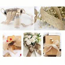10M/Roll 6mm-50mm Mesh Burlap Trim Natural Jute Burlap Ribbons Vintage Rustic Linen Ribbon DIY Craft Gift Wrapping Wedding Decora