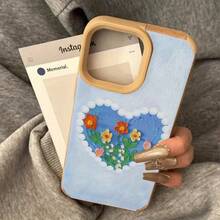 Funda para phone con diseño de flores al óleo. Lente alta. Compatible con phone 13 Pro, 14 Plus, 15, X, 12, 16, 11 y XS. Funda de piel sintética suave y resistente. - Colores mixtos 1 - Ver 2