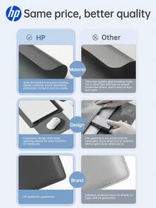 1 pieza Funda protectora para portátil de 12/13/14/15/16 pulgadas, bolsa para portátil, accesorios de bolsa para Air/Pro - Gris Oscuro - Ver 12