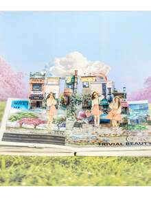 1 件装装饰胶带复古街景树木云彩少女 PET 胶带贴纸 6.0 厘米 * 2 米非常适合子弹日记用品、艺术、剪贴簿、DIY 工艺品、规划师 6design 供选择、学校用品、返校 - 彩色 - 查看 6