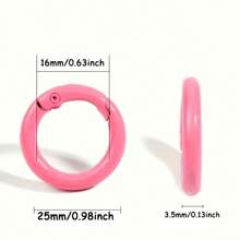 10/20/30/50pcs Colorful Zinc Alloy O-Ring Springs, 25mm Easy Open Snap Keychain, Suitable For DIY Jewelry And Crafts, Minimalist Hollow Design, Great For Dog Leash Connectors And More, Multi-Color, Pendant Connectors For Jewelry Making