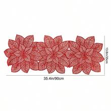 1 件/50 件紫色相思花烫金 PVC 桌旗，花形装饰，耐热餐桌垫，适用于酒店、餐厅、派对 - 彩色 - 查看 8