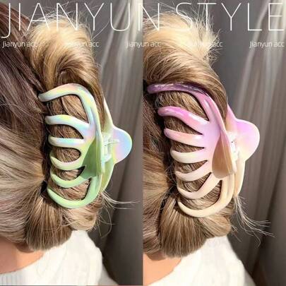 Nouvelle mode Pince à cheveux en forme de griffe de requin, dégradé étincelant, épine de dragon. Style coréen, épingle à cheveux plaquée UV