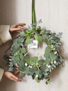 30/60 pièces 4 sortes de tiges de feuilles d'eucalyptus mixtes artificielles, feuilles d'eucalyptus dollar d'argent artificielles, pulvérisation de verdure artificielle fausse pour bouquet de mariage, centres de table, arrangement floral, décoration