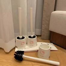 Sanrio Hello Kitty Cartoon Toilettenbürste - Langstiel Reinigungsbürste mit Reichweite | Sehr ästhetisches Bad-Utensil | Für Studentenwohnheim und Zuhause | Toiletten-Grundausstattung