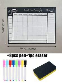 Dry Erase Refrigerator Calendar, Whiteboard Calendar For Fridge, Monthly Family Planner Memo Menu Calendar, Refrigerator Calendar, Dry Erase Calendar, Kitchen Decor, Monthly Planner For Refrigerator, Refrigerator Accessories For Chore Chart And Menu Planning (Multiple Sizes) - Multicolor - View 13